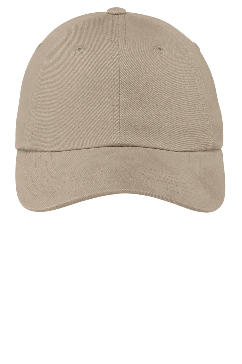 Port Authority Unstructured Brushed Twill Cap - Khaki