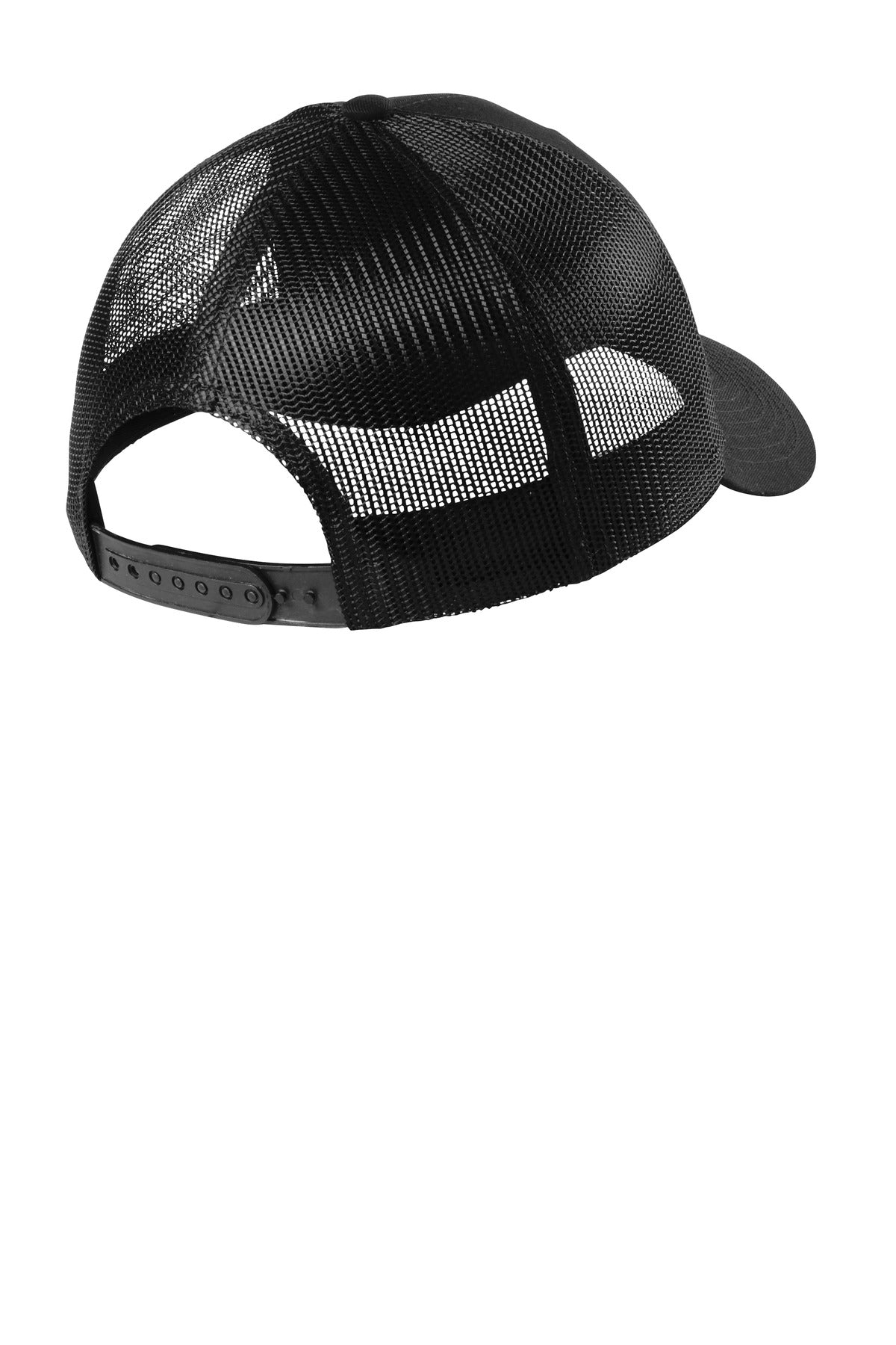 Port Authority  Low-Profile Snapback Trucker Cap - Black