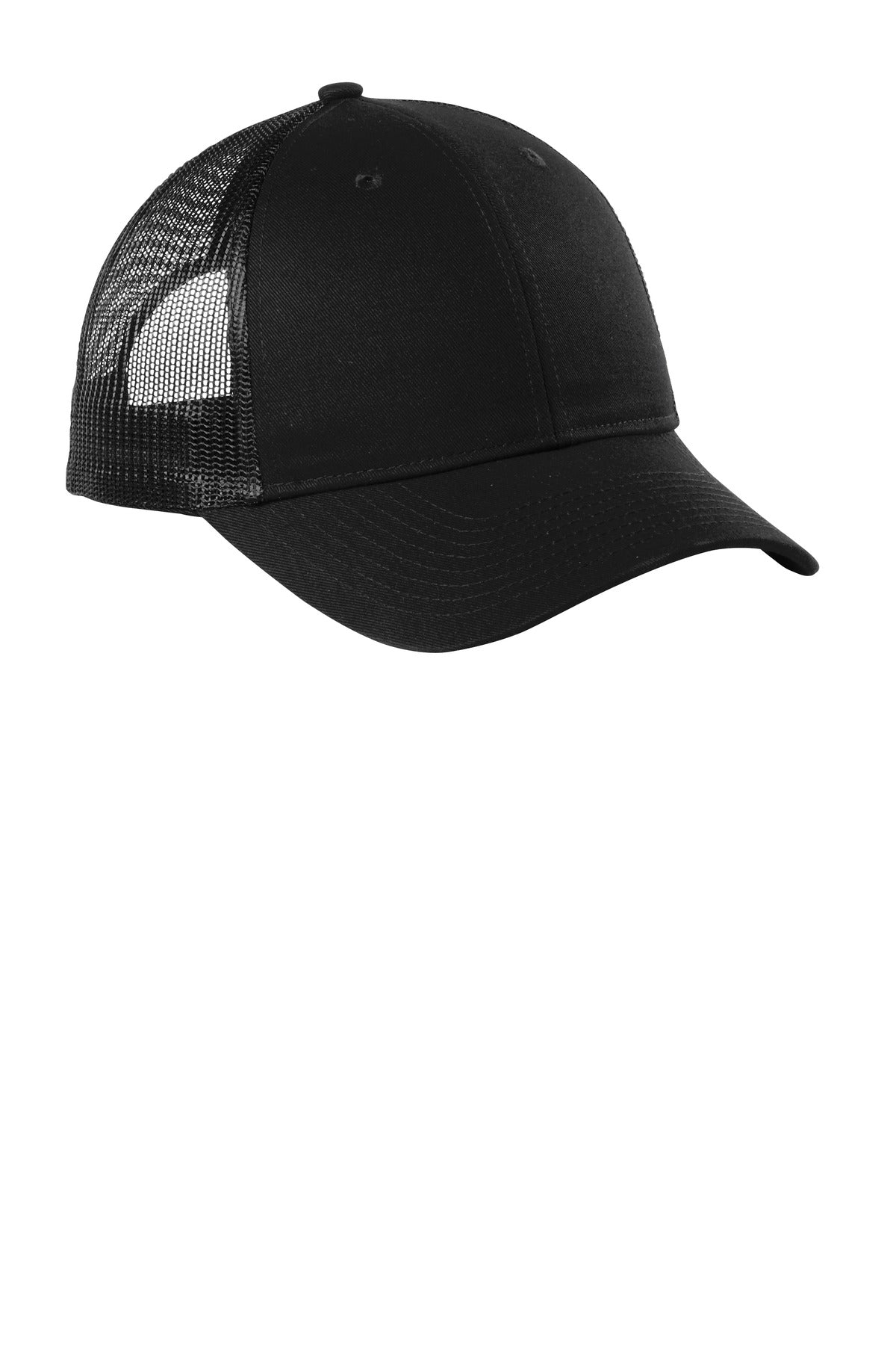 Port Authority  Low-Profile Snapback Trucker Cap - Black