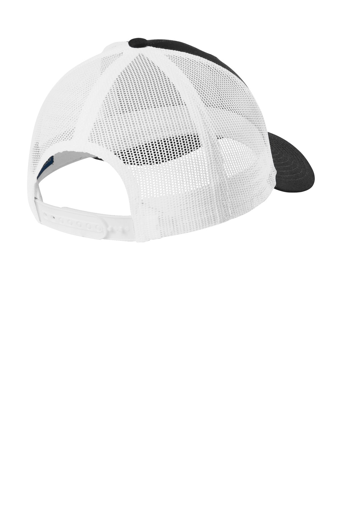 Port Authority  Low-Profile Snapback Trucker Cap - Black/ White