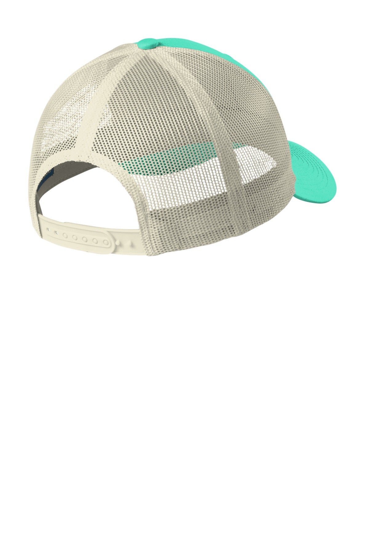 Port Authority  Low-Profile Snapback Trucker Cap - Bright Seafoam/ Ecru