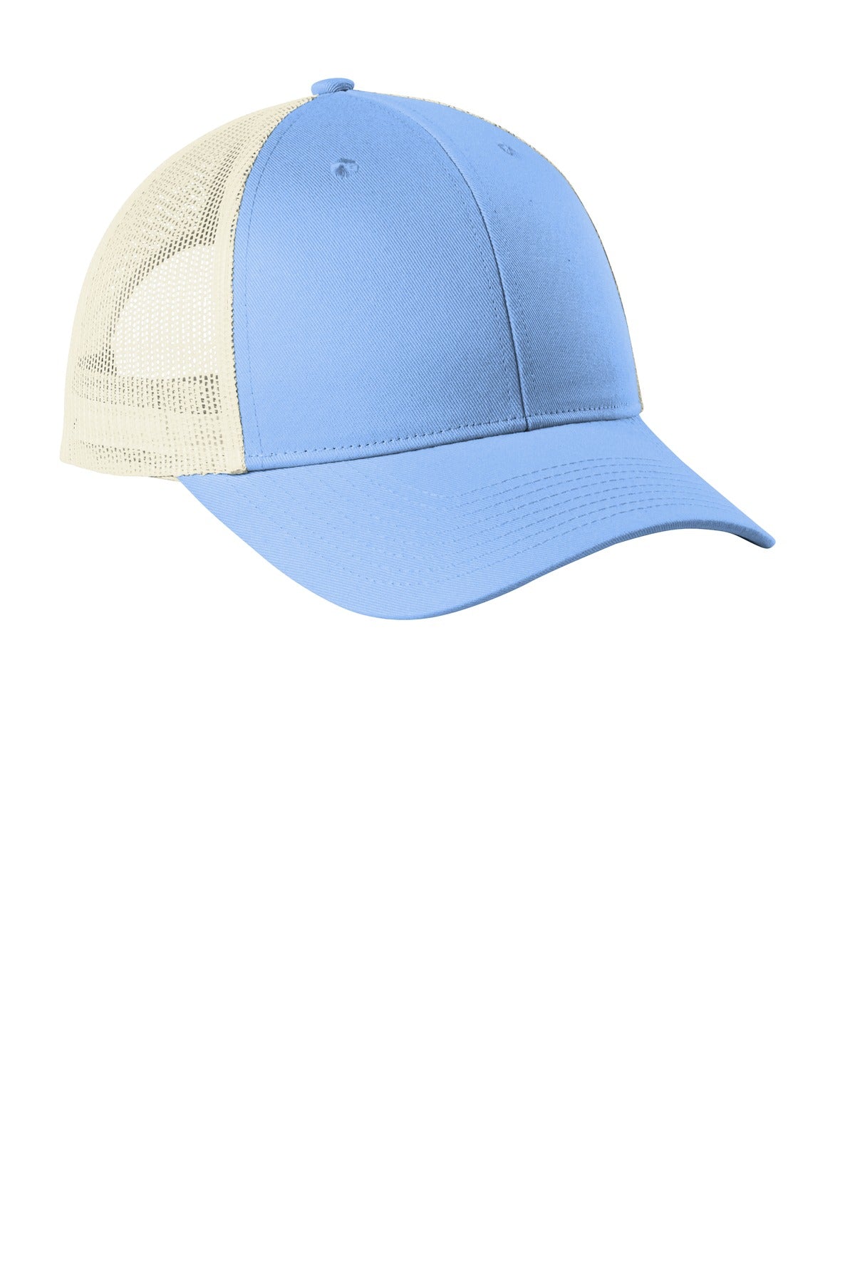 Port Authority  Low-Profile Snapback Trucker Cap - Carolina Blue/ Ecru