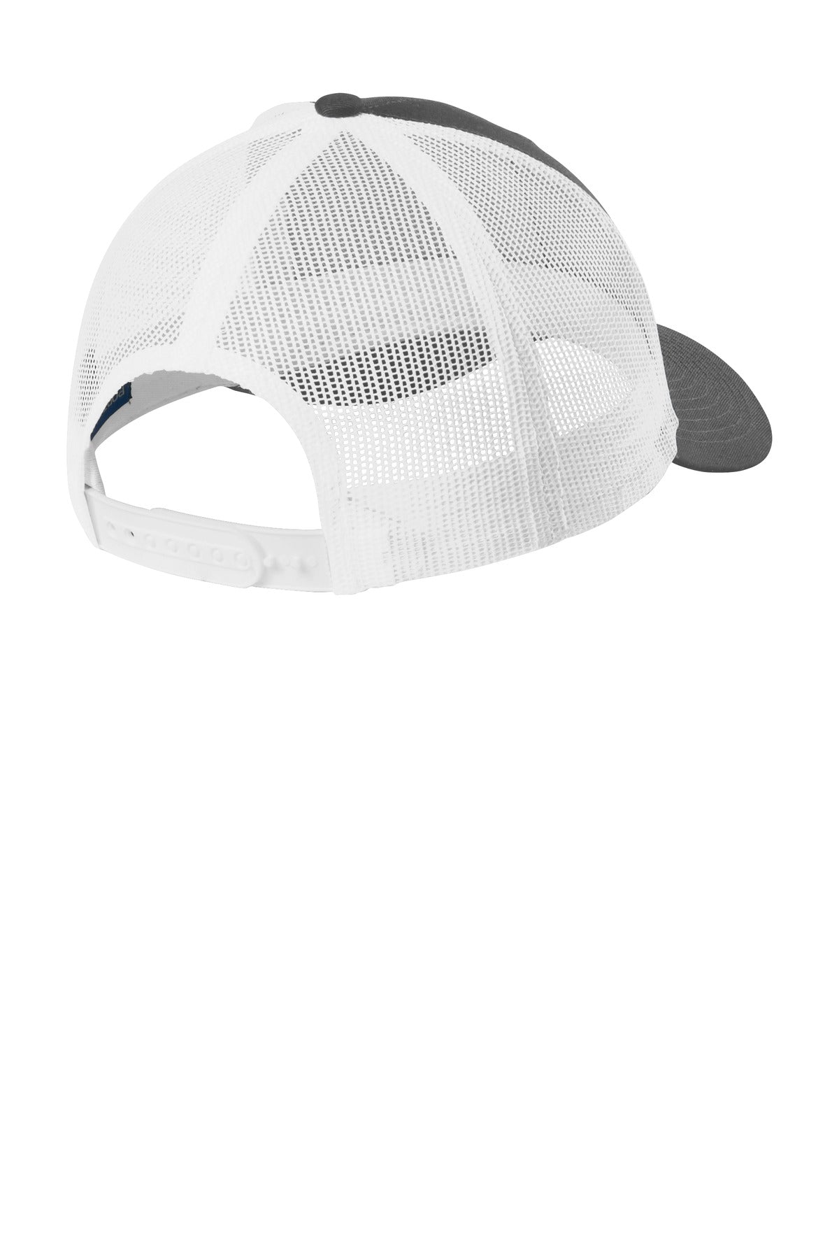 Port Authority  Low-Profile Snapback Trucker Cap - Grey Steel/ White