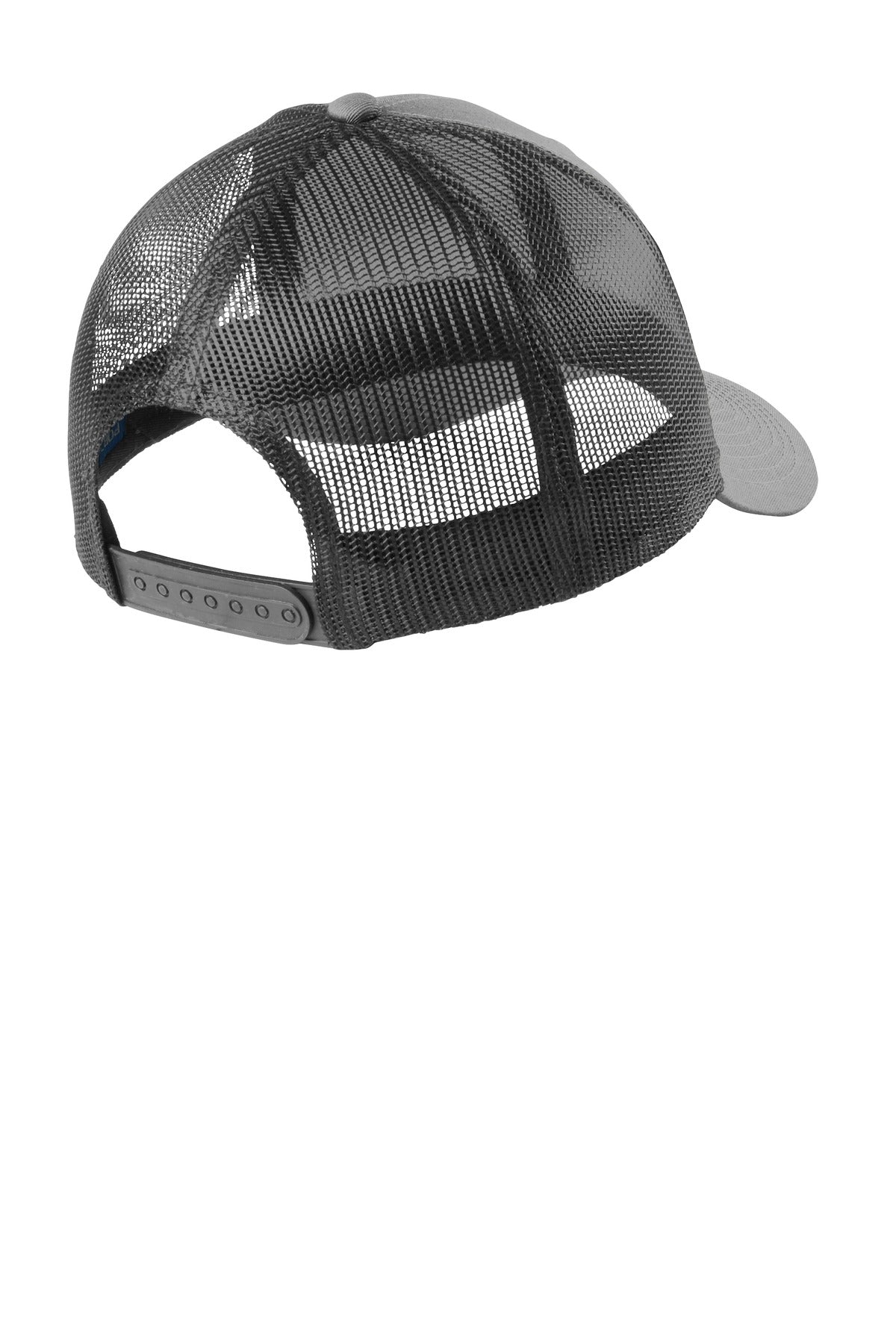 Port Authority  Low-Profile Snapback Trucker Cap - Heather Grey/ Grey Steel