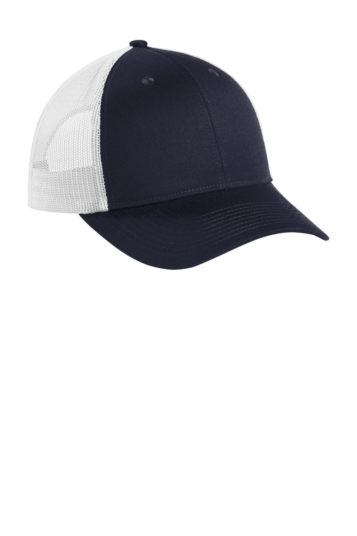 Port Authority  Low-Profile Snapback Trucker Cap - Rich Navy/ White