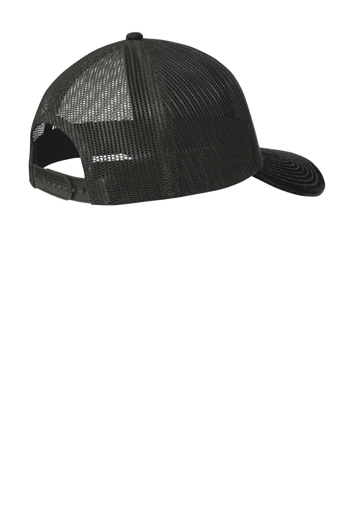 Port Authority Snapback Trucker Cap - Black/ Grey Steel