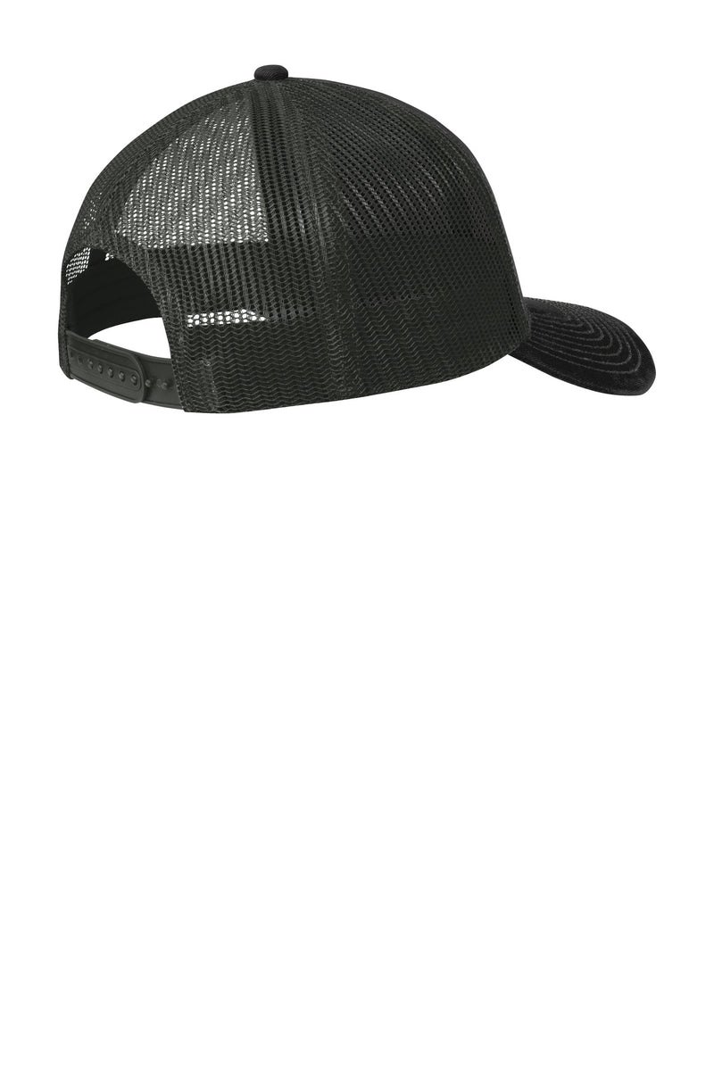 Port Authority Snapback Trucker Cap - Black/ Grey Steel