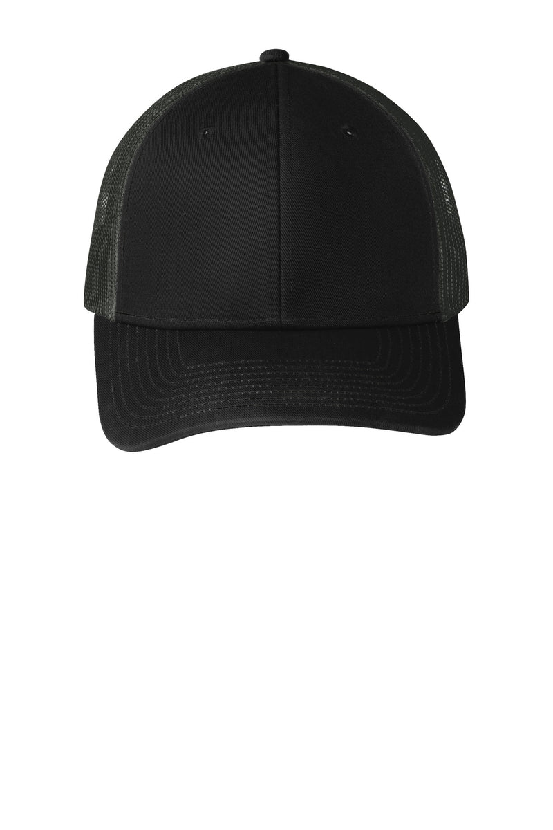 Port Authority Snapback Trucker Cap - Black/ Grey Steel