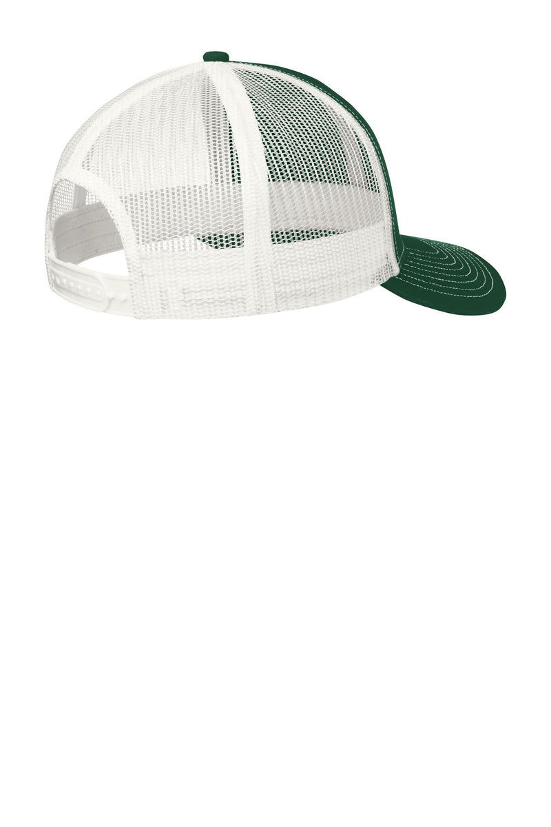 Port Authority Snapback Trucker Cap - Dark Green/ White