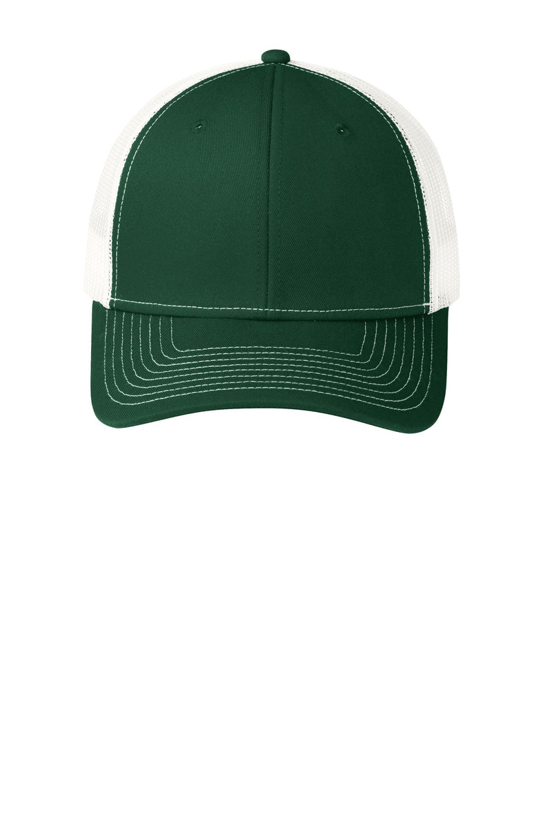 Port Authority Snapback Trucker Cap - Dark Green/ White