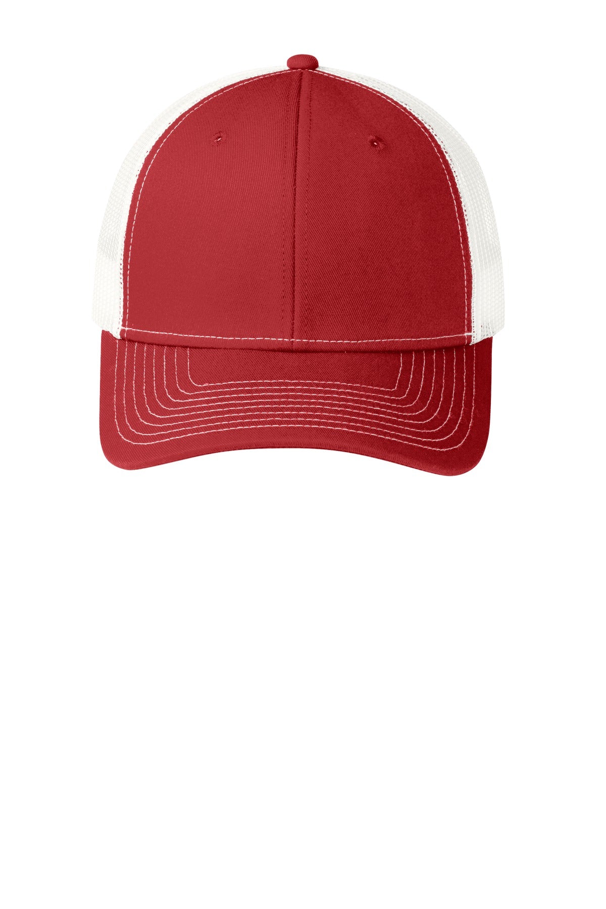 Port Authority Snapback Trucker Cap - Flame Red/ White