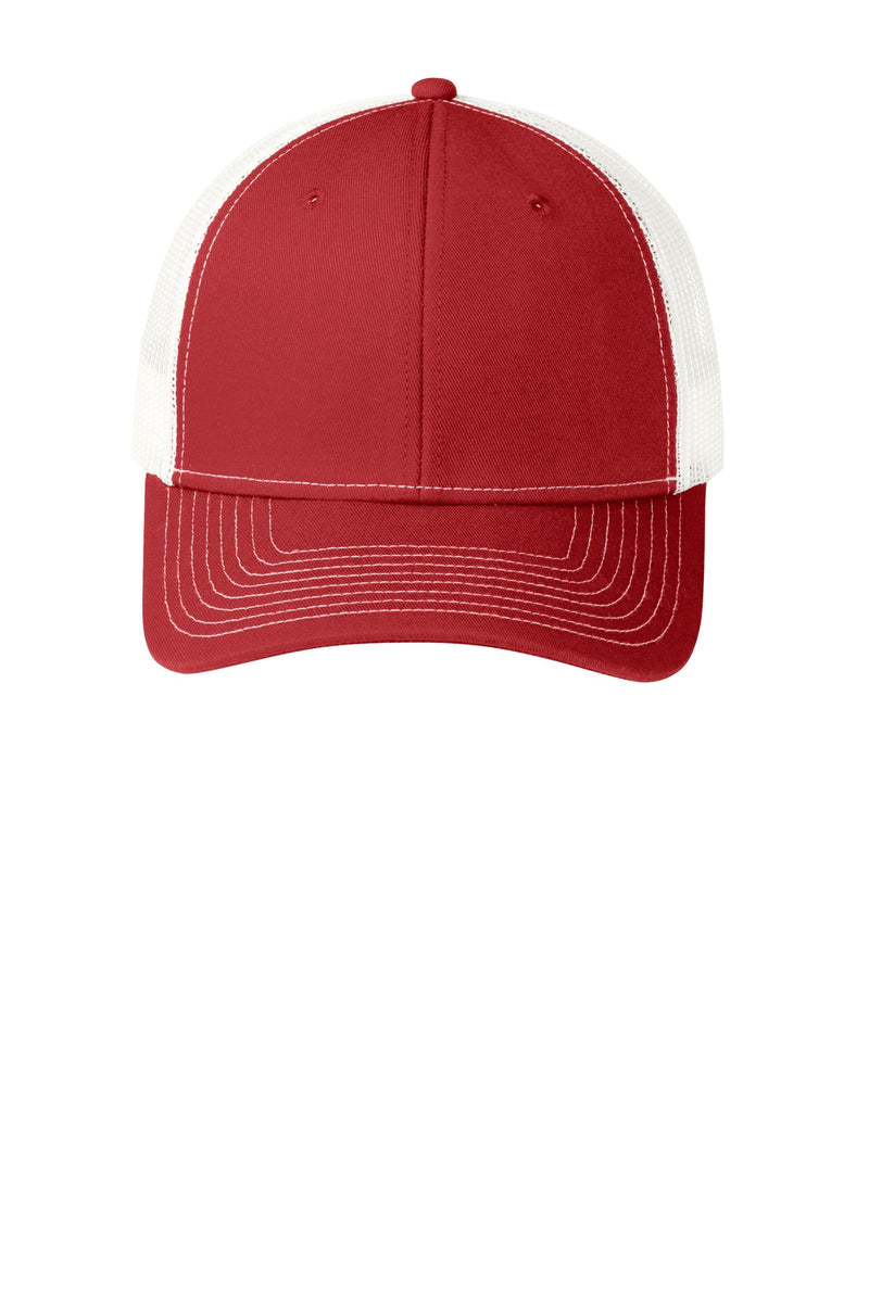 Port Authority Snapback Trucker Cap - Flame Red/ White