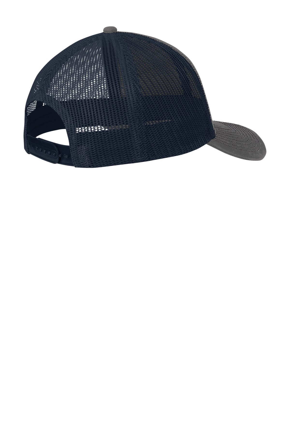 Port Authority Snapback Trucker Cap - Grey Steel/ True Navy