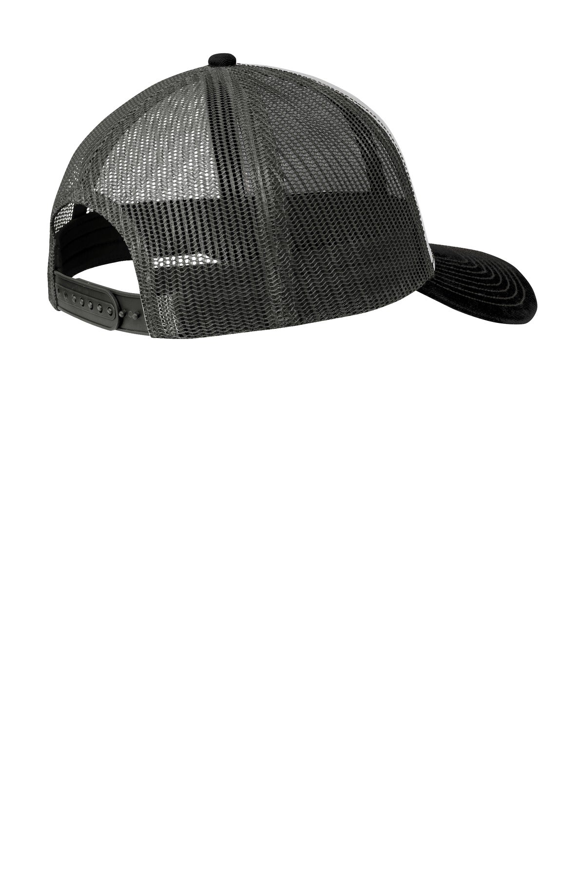Port Authority Snapback Trucker Cap - Gusty Grey/ Black/ Grey Steel