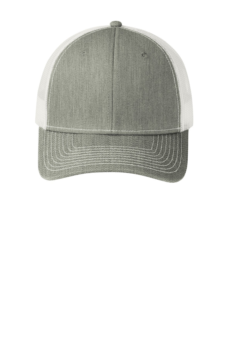 Port Authority Snapback Trucker Cap - Heather Grey/ White