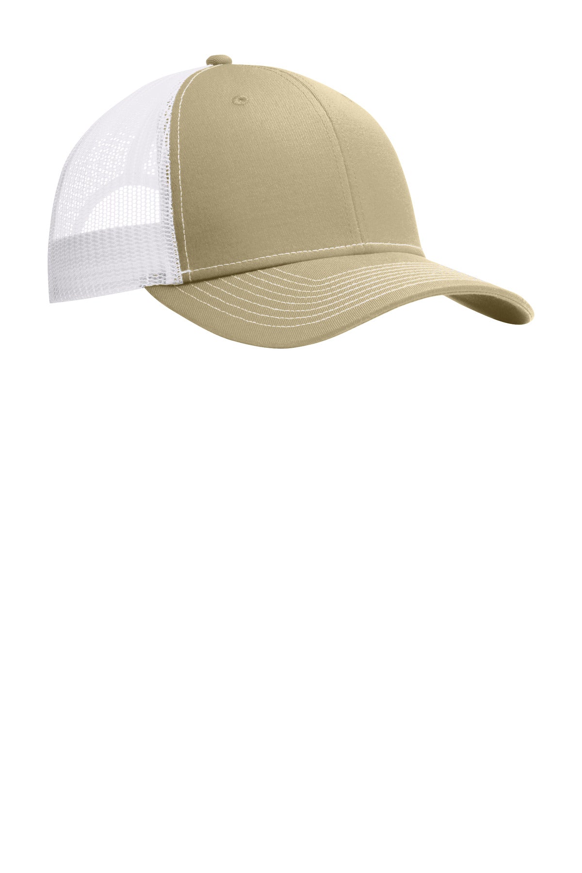 Port Authority Snapback Trucker Cap - Light Khaki/ White