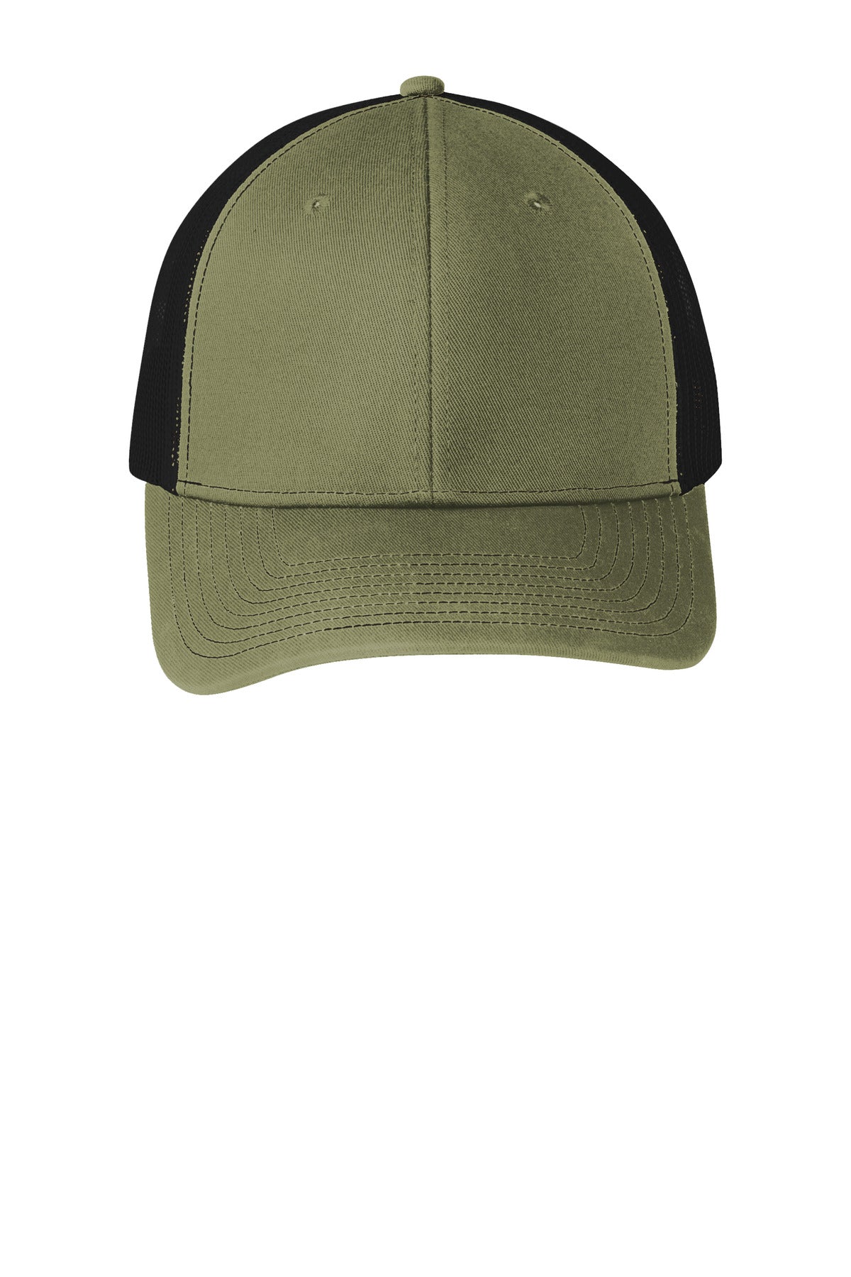 Port Authority Snapback Trucker Cap - Olive Drab Green/ Black