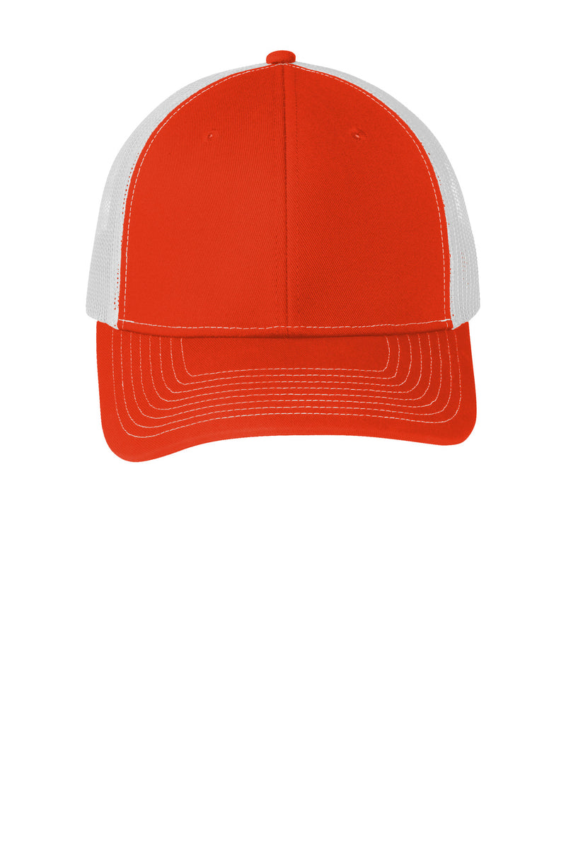 Port Authority Snapback Trucker Cap - Orange/ White