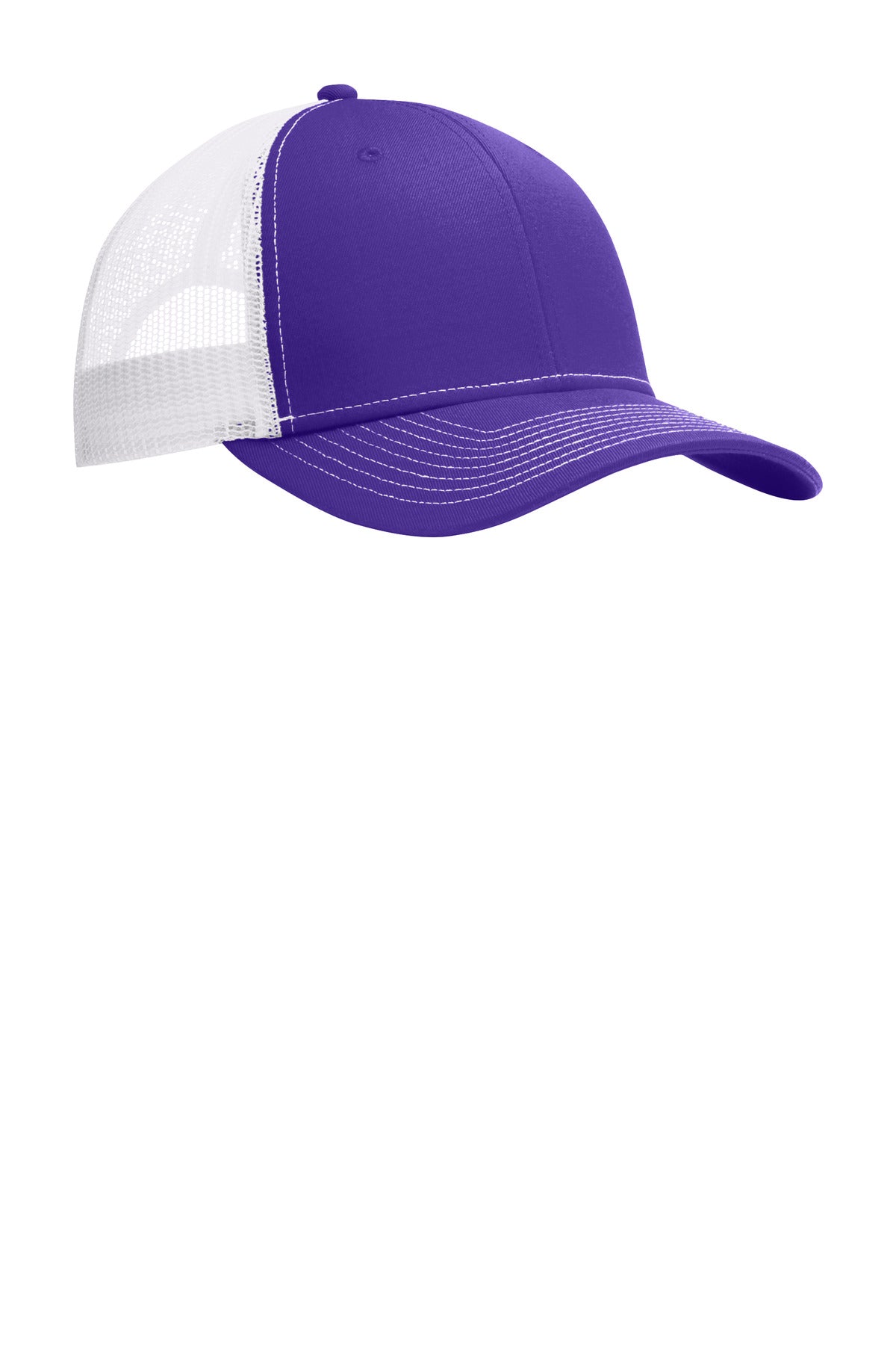 Port Authority Snapback Trucker Cap - Purple/ White