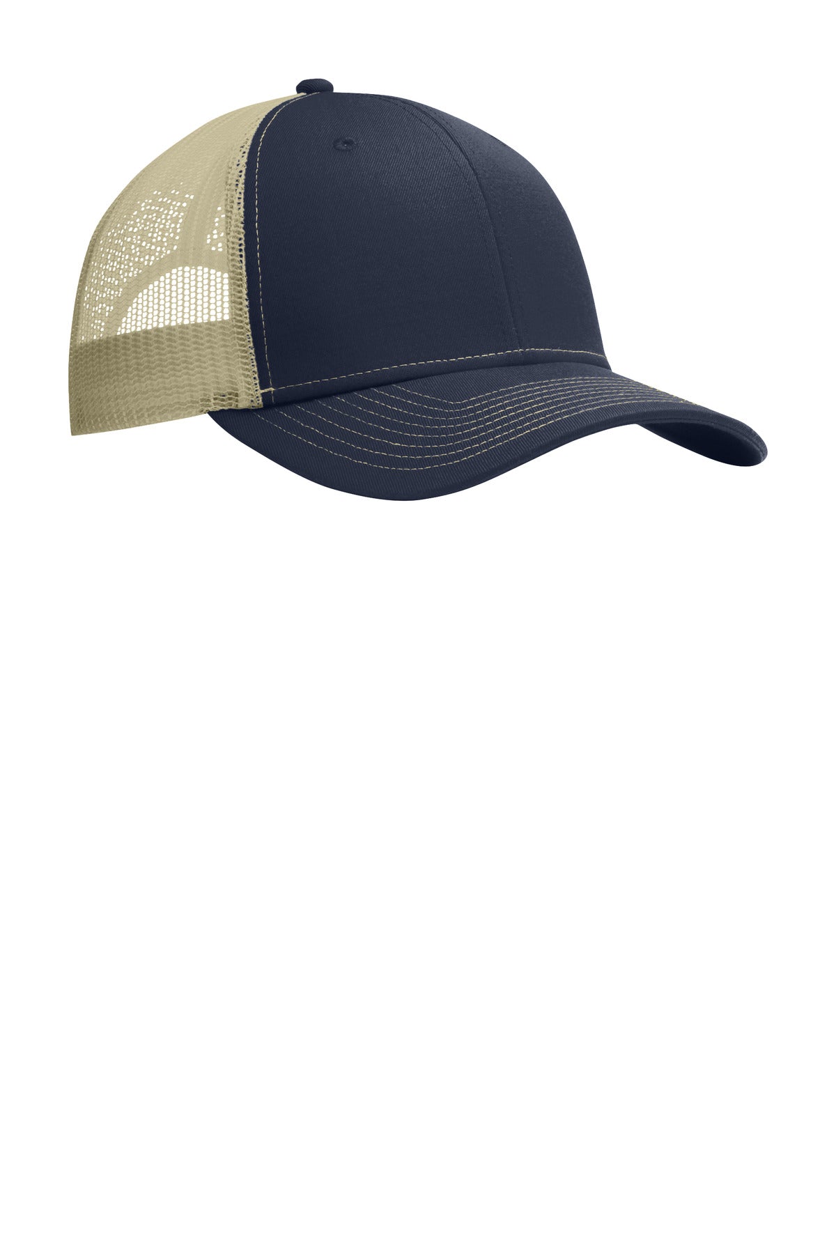 Port Authority Snapback Trucker Cap - Rich Navy/ True Khaki