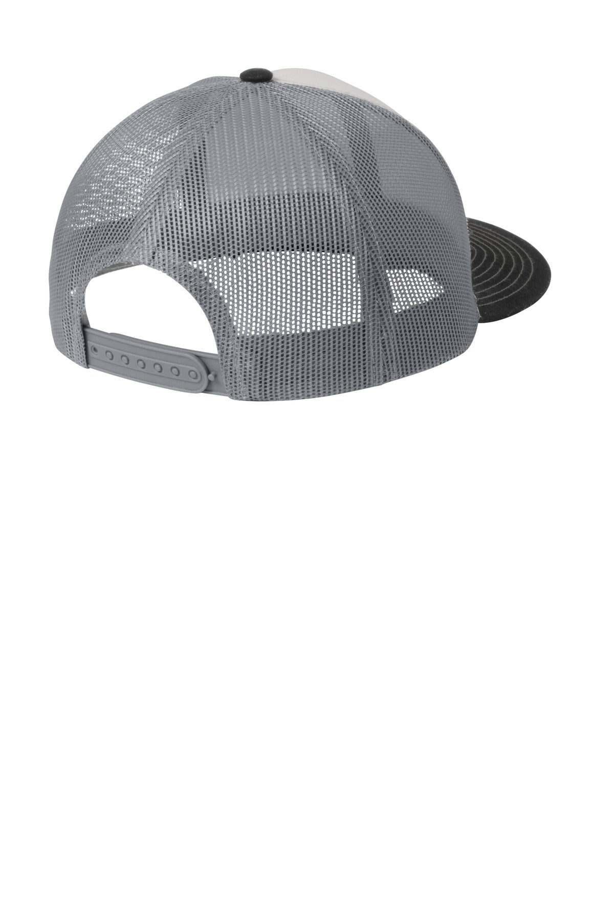 Port Authority Snapback Trucker Cap - White/ Black/ Gusty Grey