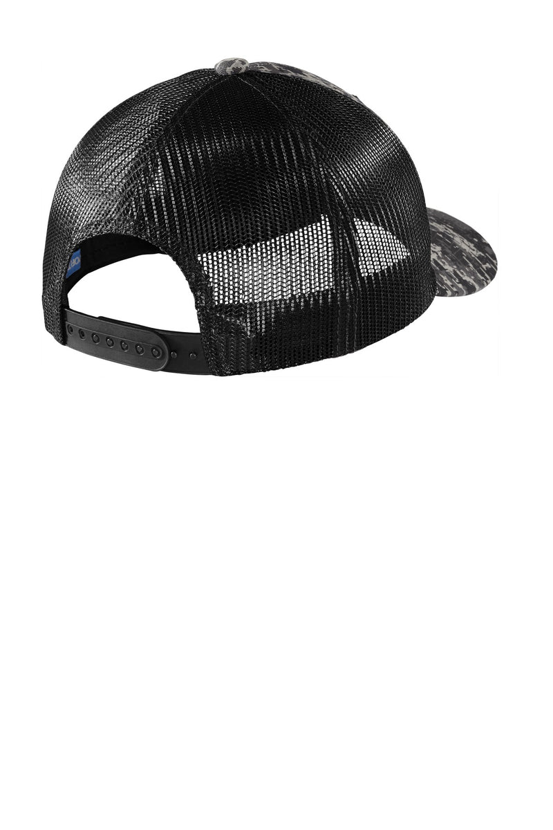 Port Authority  Digi Camo Snapback Trucker Cap - Black Digi/ Black