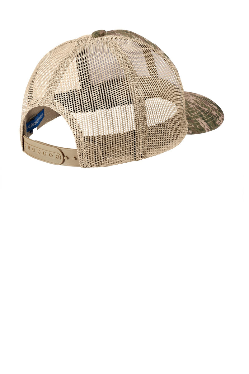 Port Authority  Digi Camo Snapback Trucker Cap - Olive Drab Green Digi/ Coyote Brown