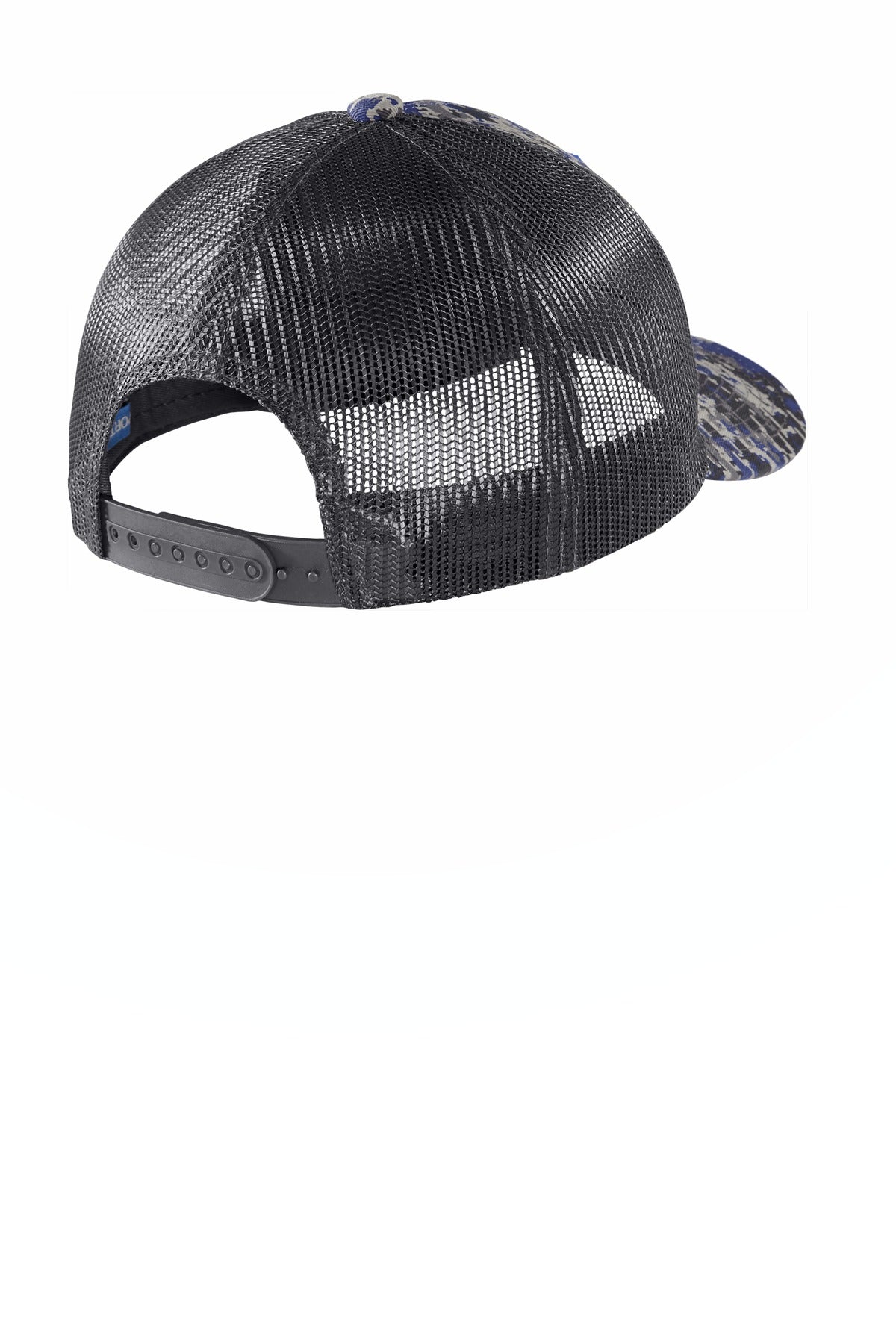 Port Authority  Digi Camo Snapback Trucker Cap - Patriot Blue Digi/ Grey Steel