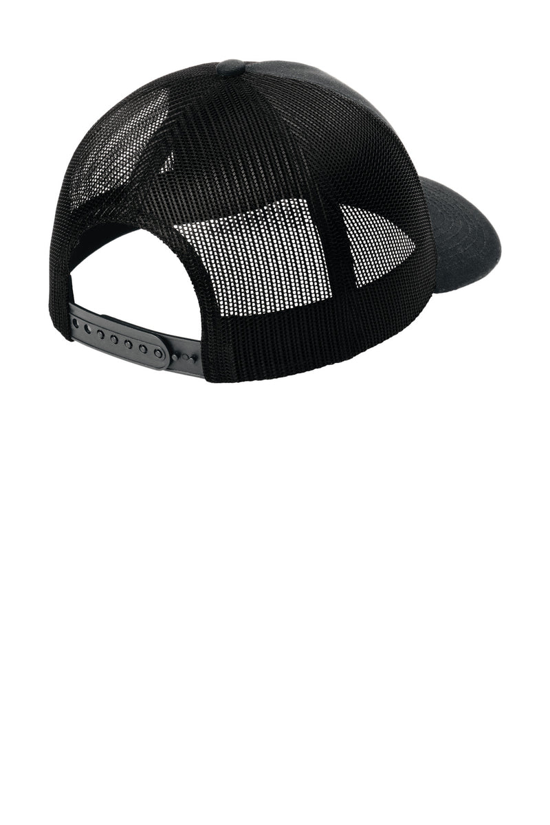 Port Authority Low-Profile Snapback 5-Panel Trucker Cap - Black/ Black