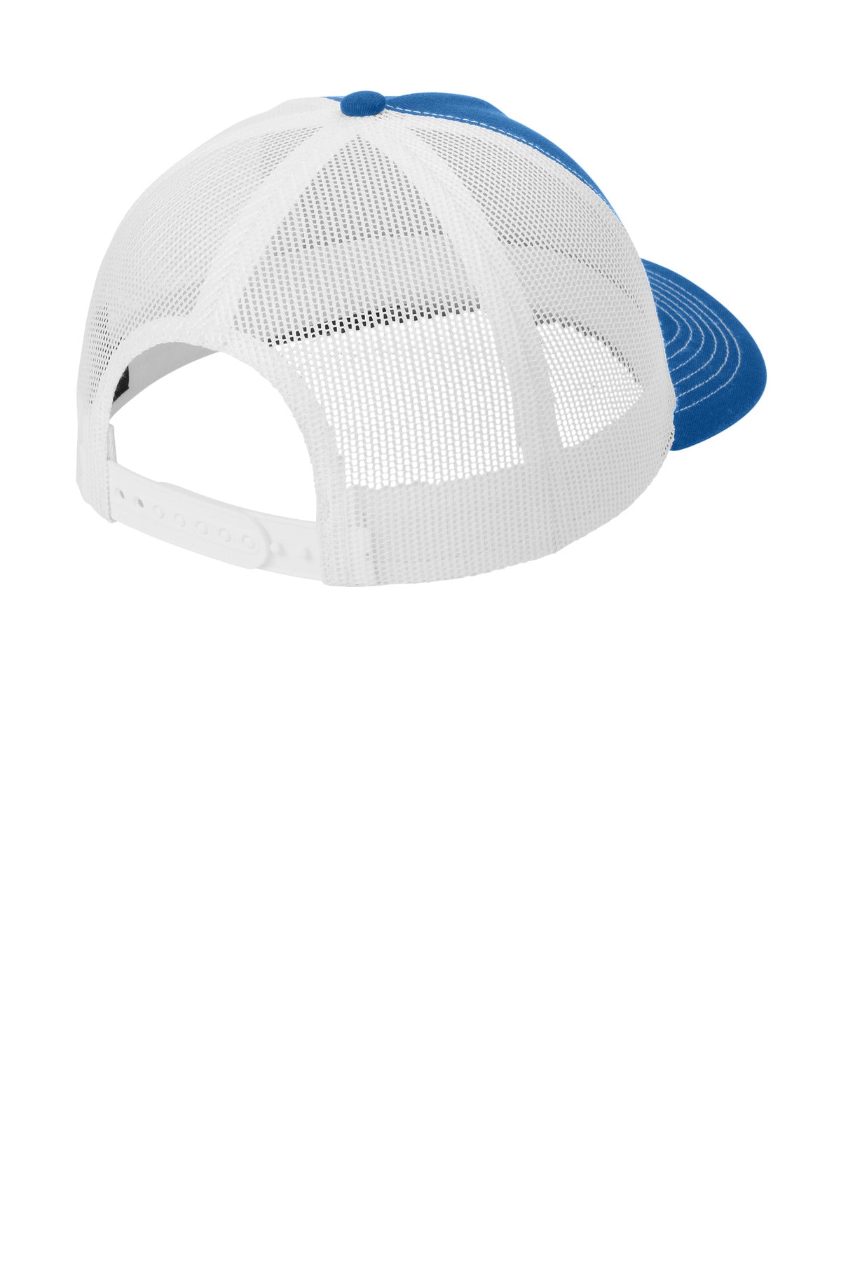 Port Authority Low-Profile Snapback 5-Panel Trucker Cap - Patriot Blue/ White