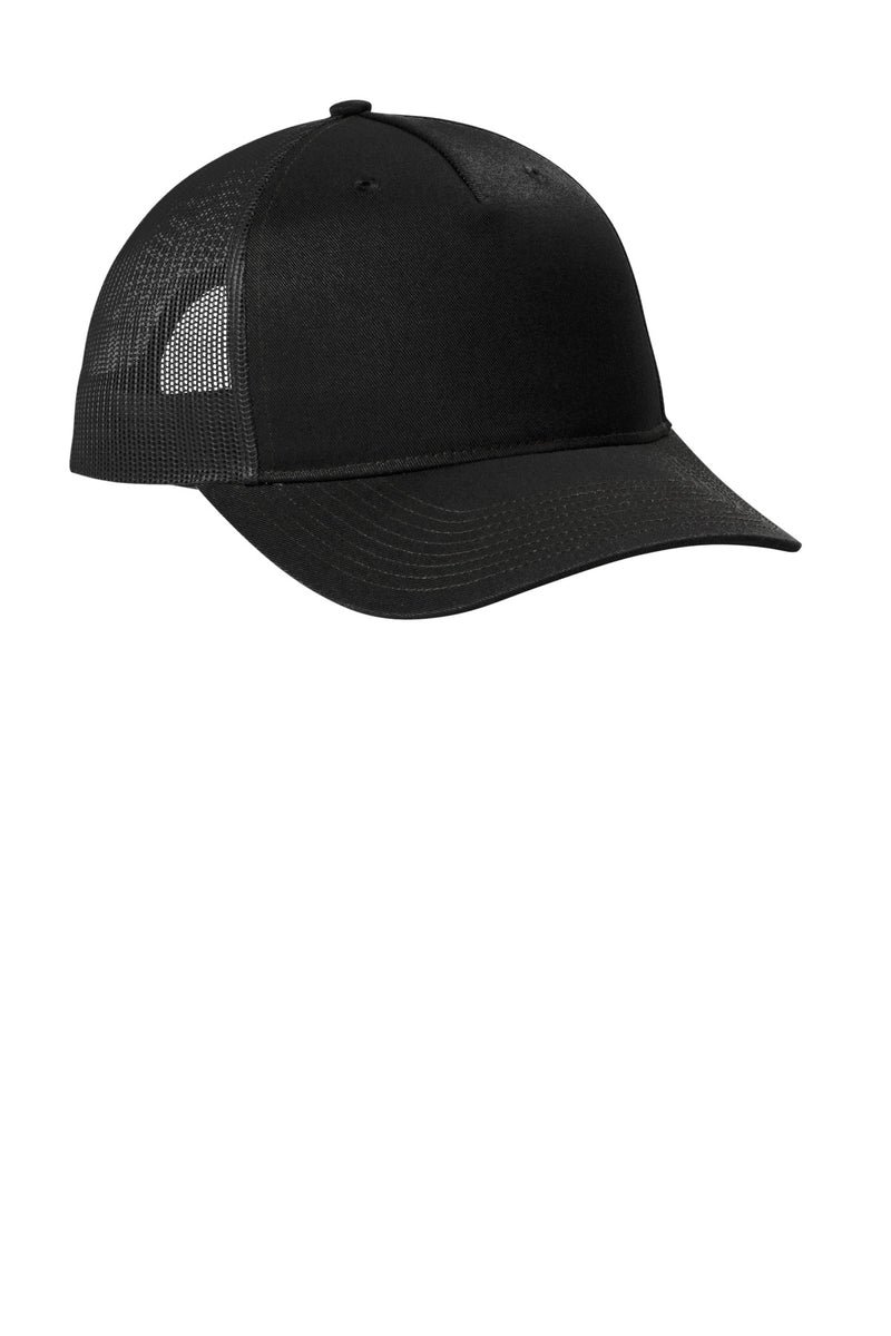 Port Authority Snapback Five-Panel Trucker Cap - Black