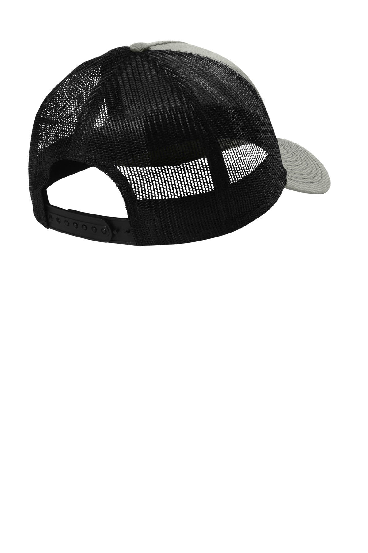 Port Authority Snapback Five-Panel Trucker Cap - Heather Grey/ Black