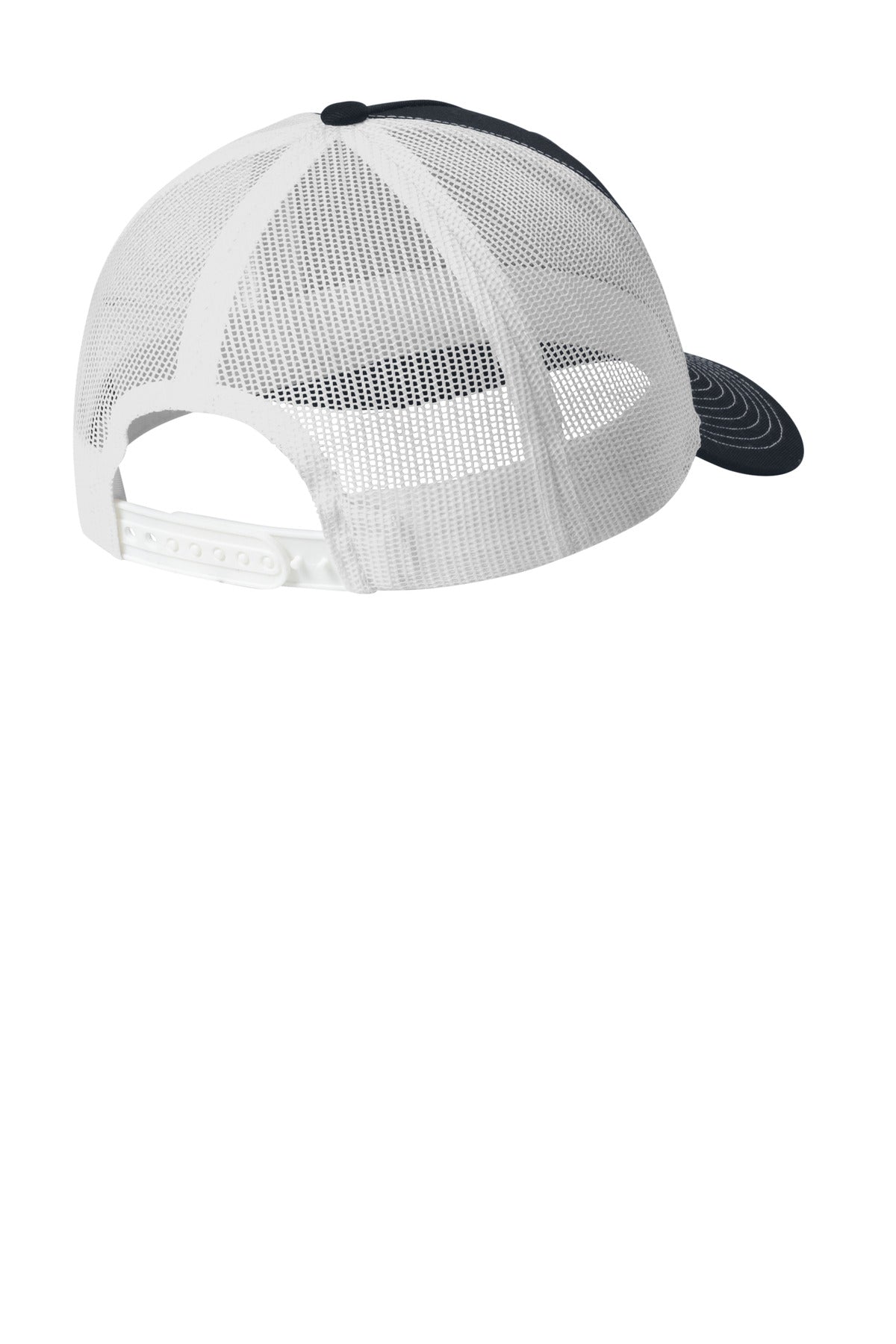 Port Authority Snapback Five-Panel Trucker Cap - Rich Navy/ White