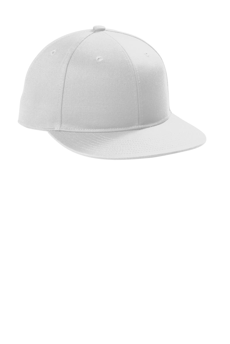 Port Authority Snapback Flat Bill Cap - White