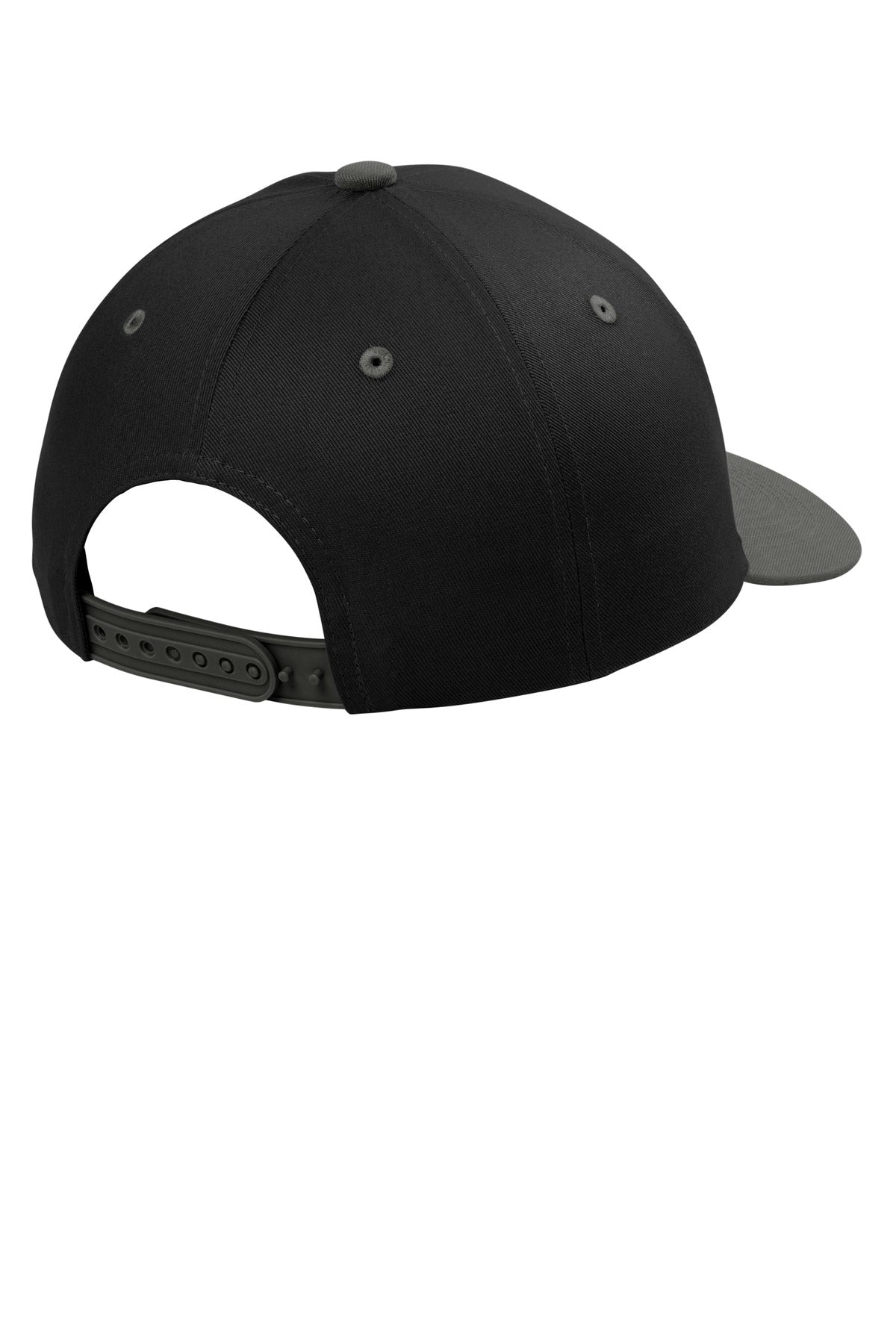 Port Authority Snapback Cap - Black/ Grey Steel