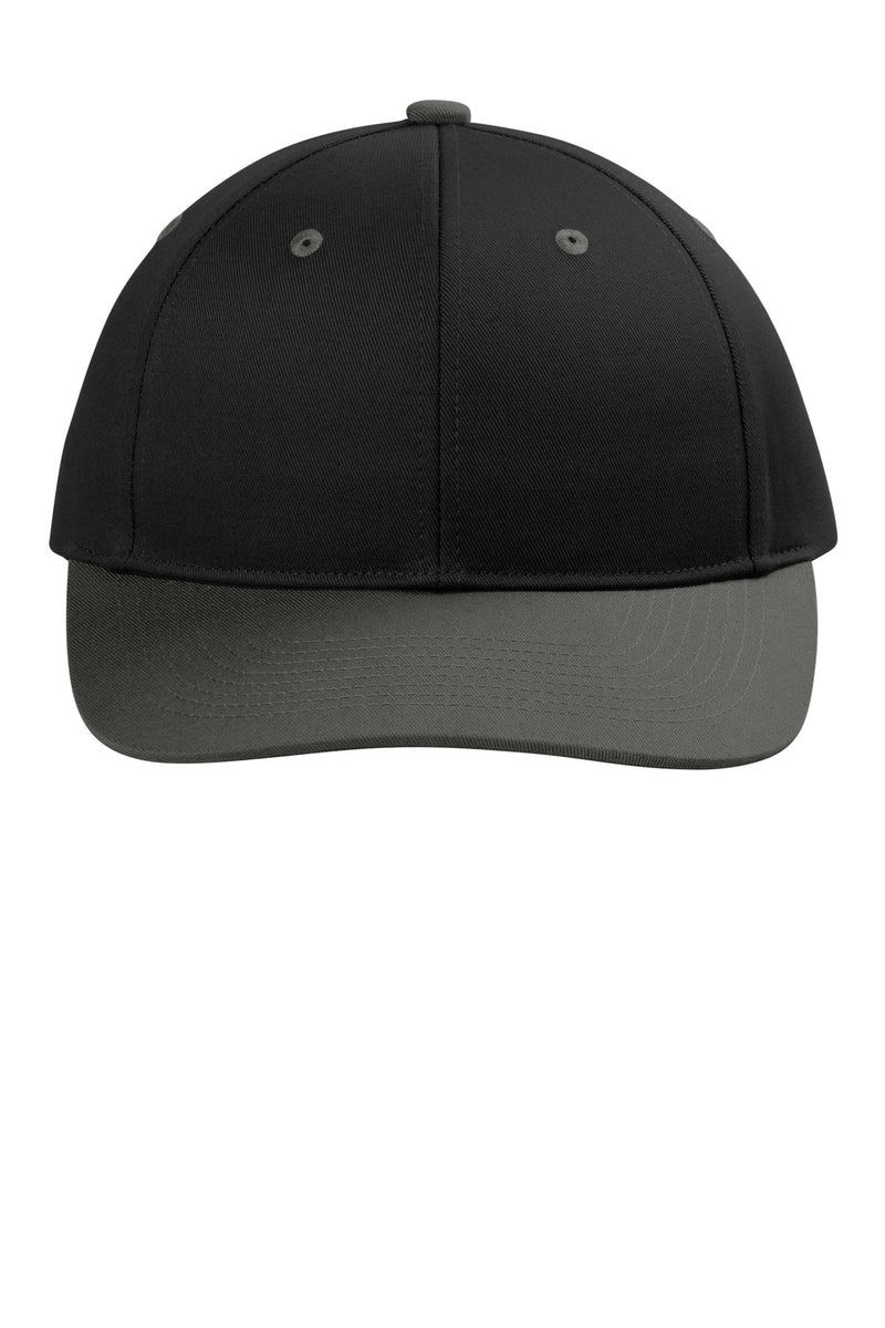 Port Authority Snapback Cap - Black/ Grey Steel