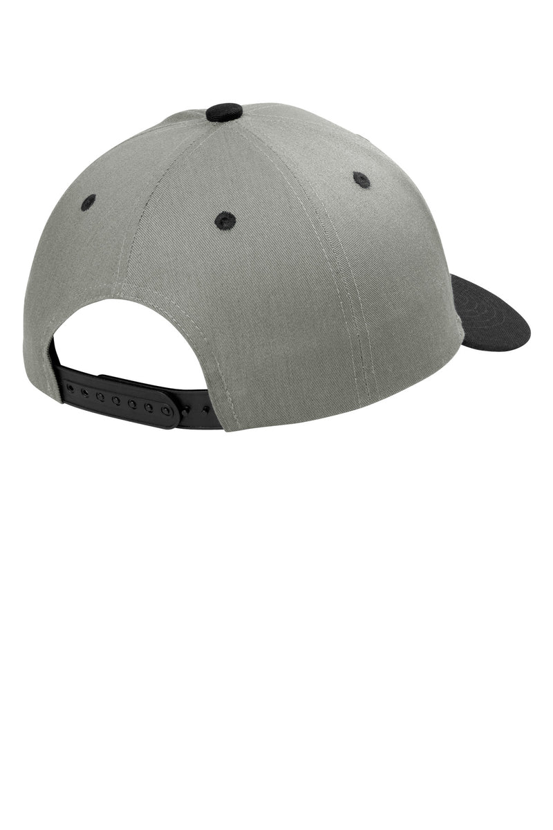 Port Authority Snapback Cap - Heather Grey/ Black