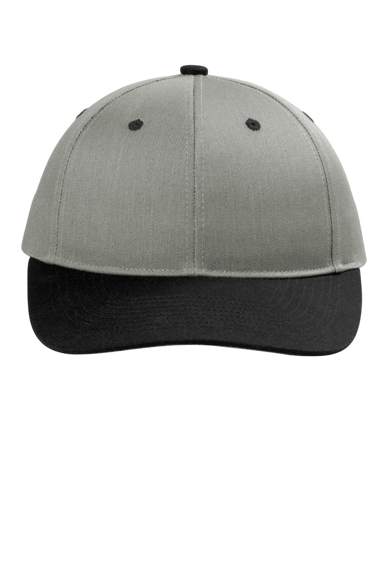 Port Authority Snapback Cap - Heather Grey/ Black