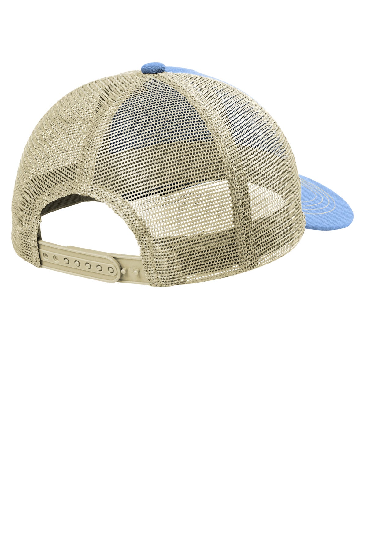 Port Authority Unstructured Snapback Trucker Cap - Carolina Blue/ Tan