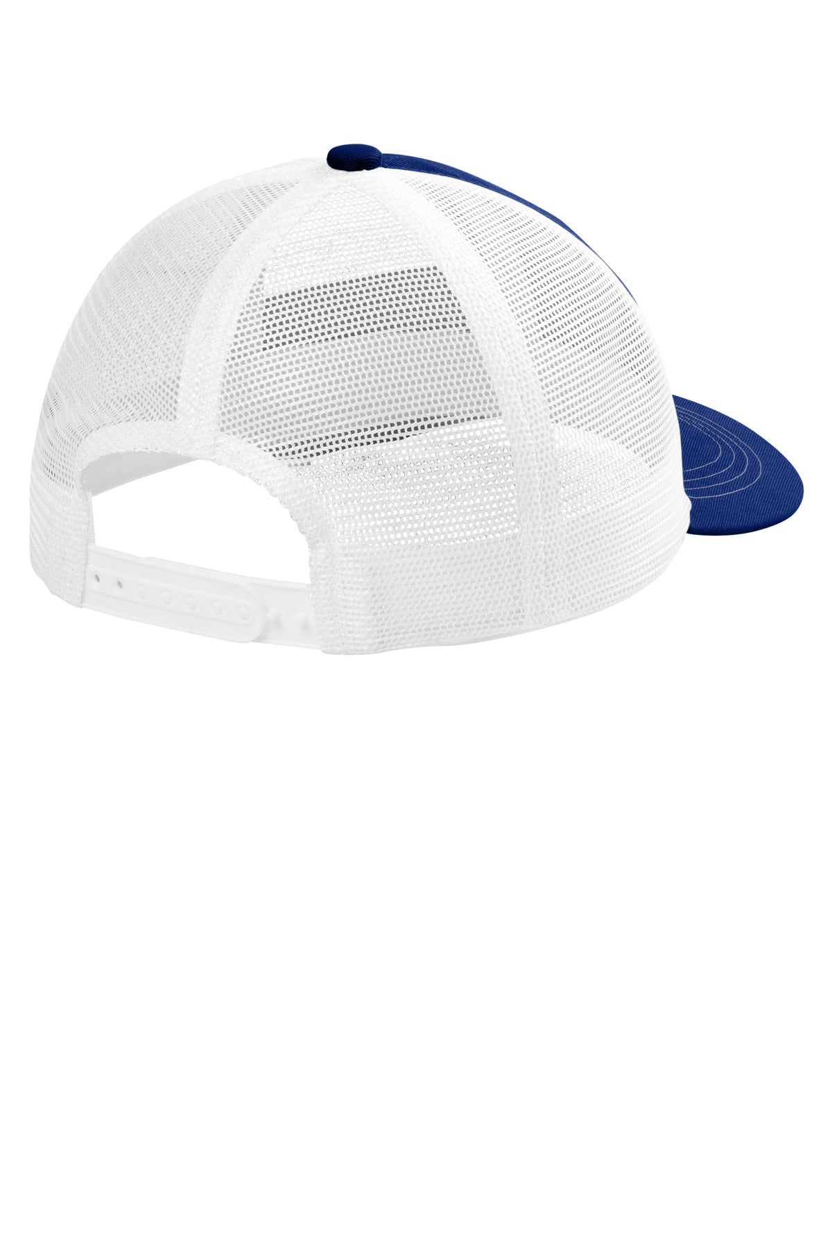 Port Authority Unstructured Snapback Trucker Cap - Patriot Blue/ White
