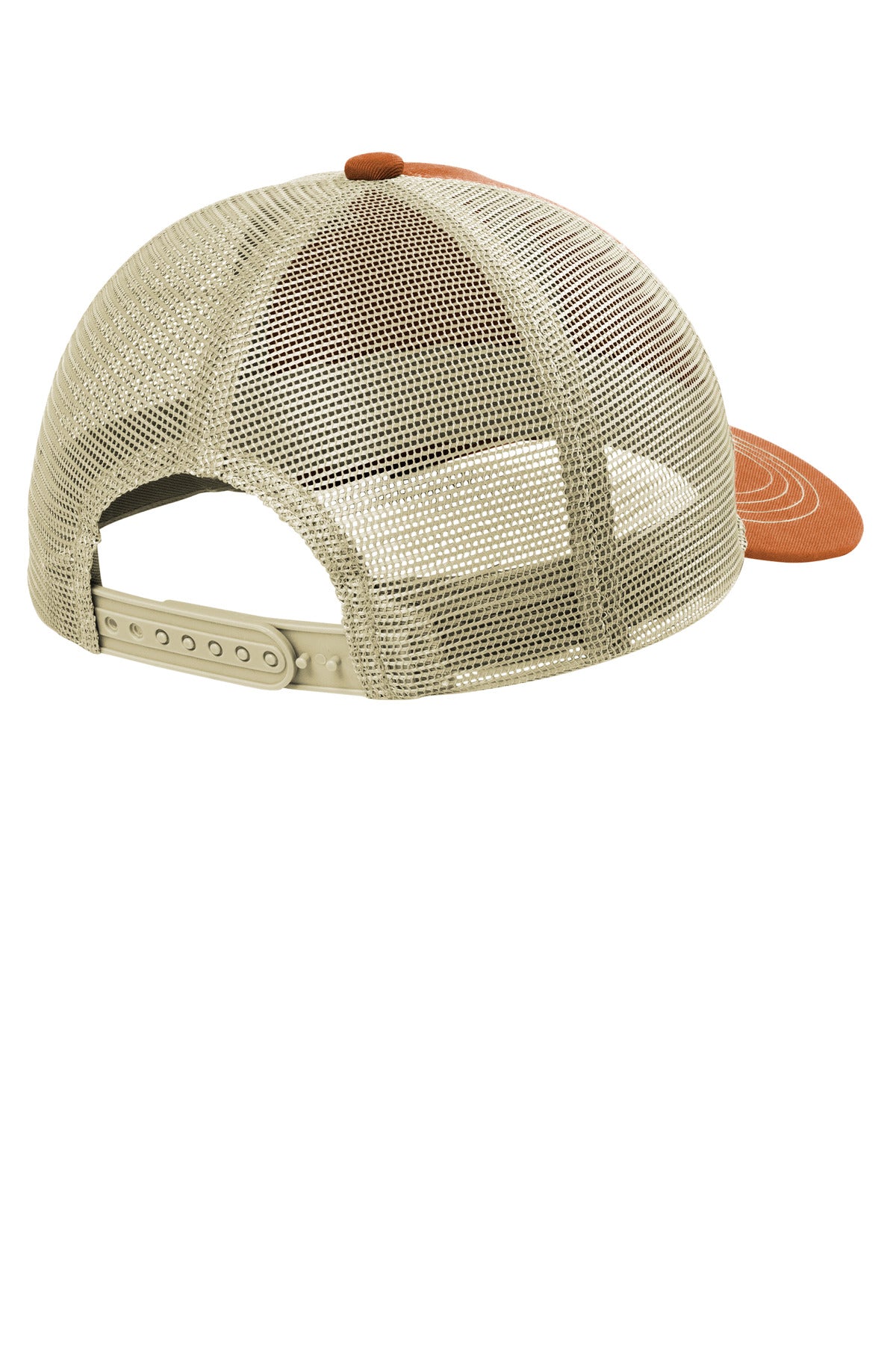Port Authority Unstructured Snapback Trucker Cap - Texas Orange/ Tan