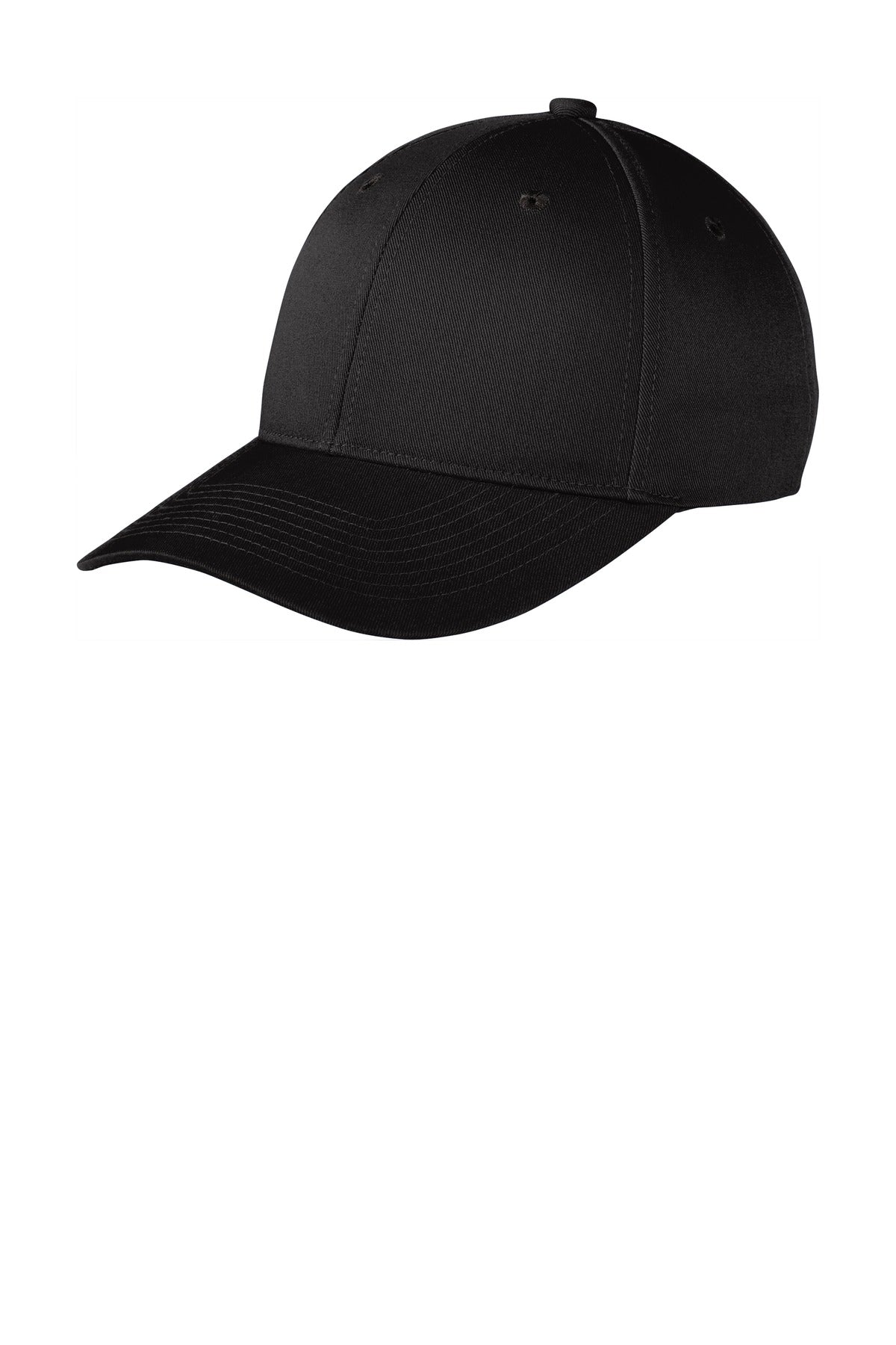 Port Authority  Snapback Fine Twill Cap - Black