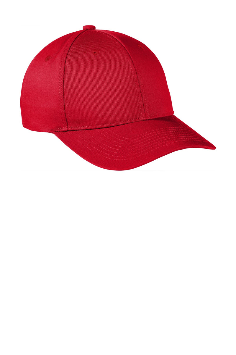 Port Authority  Snapback Fine Twill Cap - Red