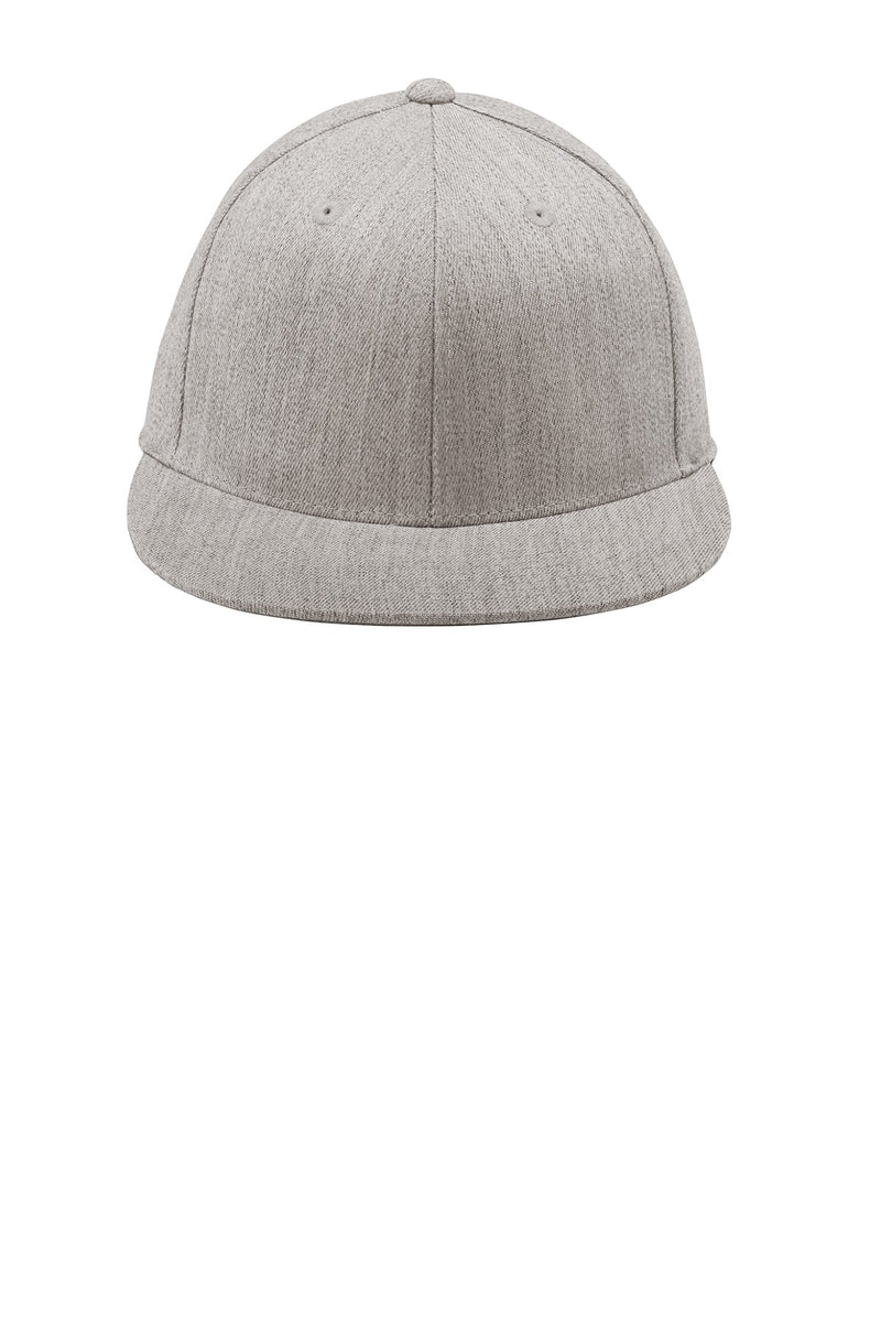 Port Authority Flexfit 210 Flat Bill Cap - Heather Grey