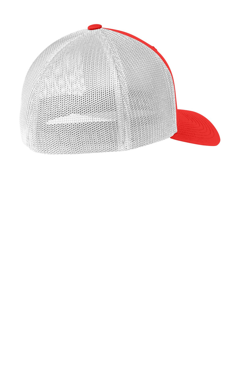 Port Authority Flexfit Mesh Back Cap - True Red/ White