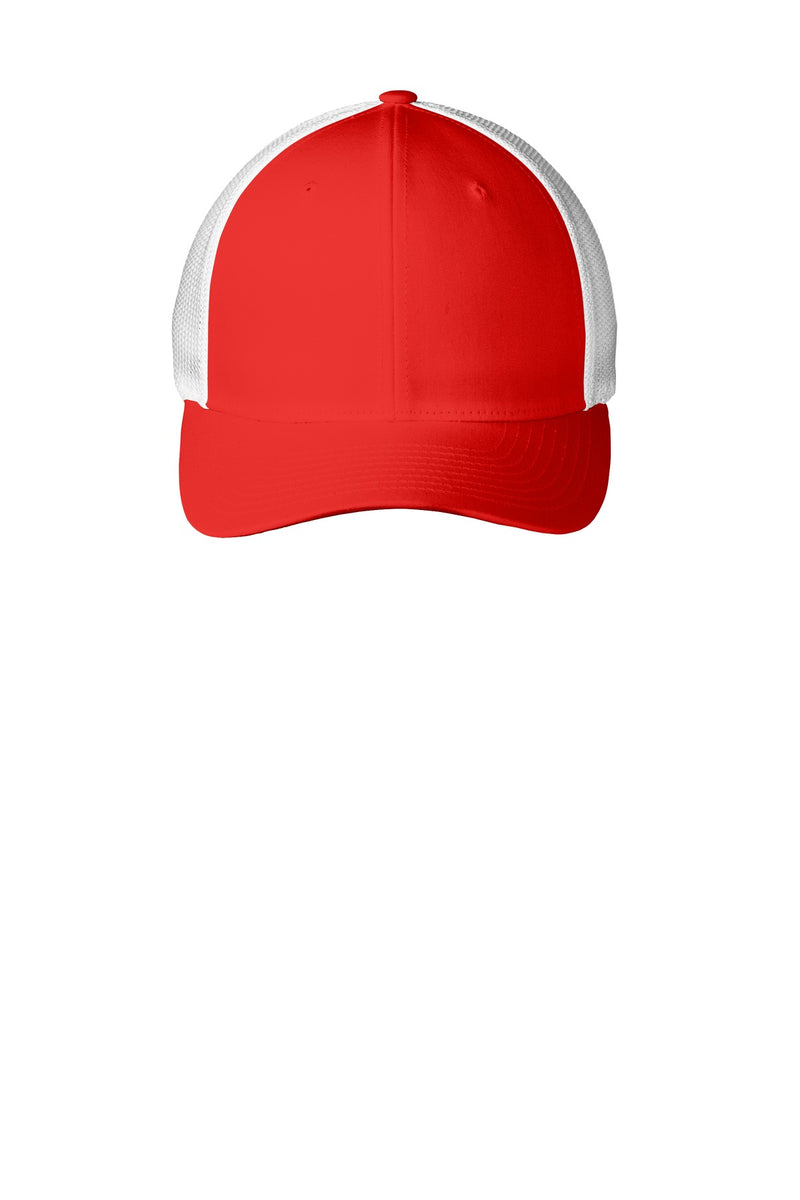 Port Authority Flexfit Mesh Back Cap - True Red/ White