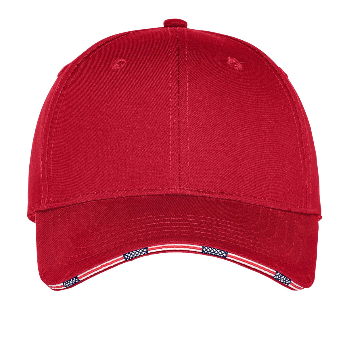Port Authority Americana Flag Sandwich Cap - Deep Red