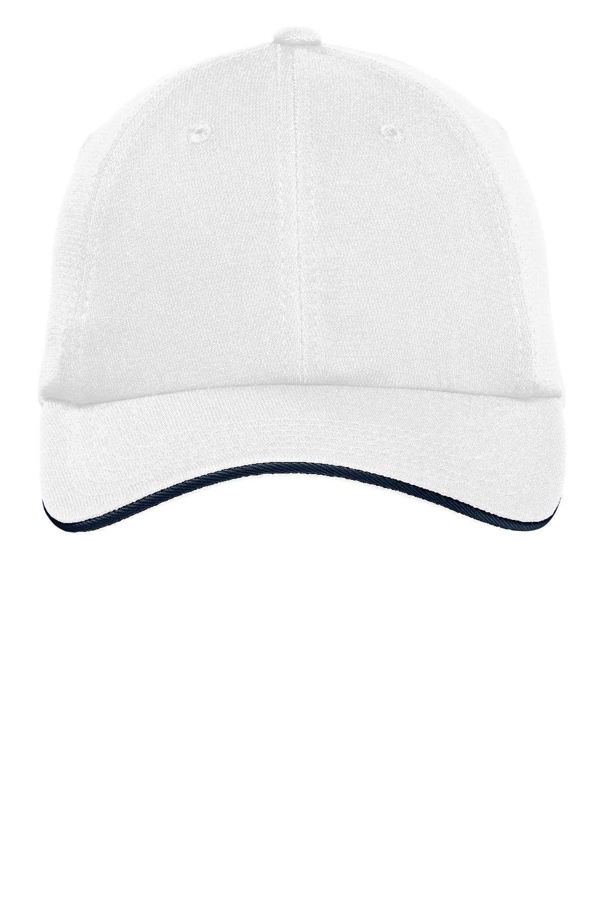 Port Authority Dry Zone Cap - White/ Classic Navy