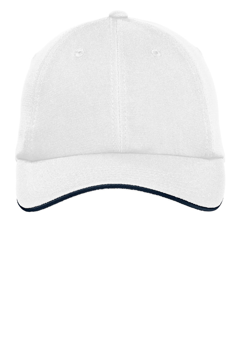 Port Authority Dry Zone Cap - White/ Classic Navy