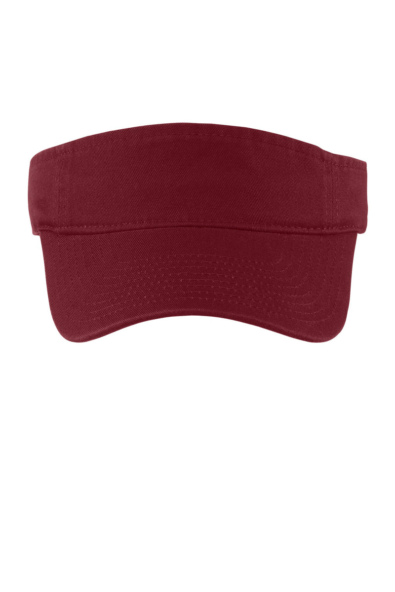 Port Authority Enzyme Wash Fashion Visor - Maroon
